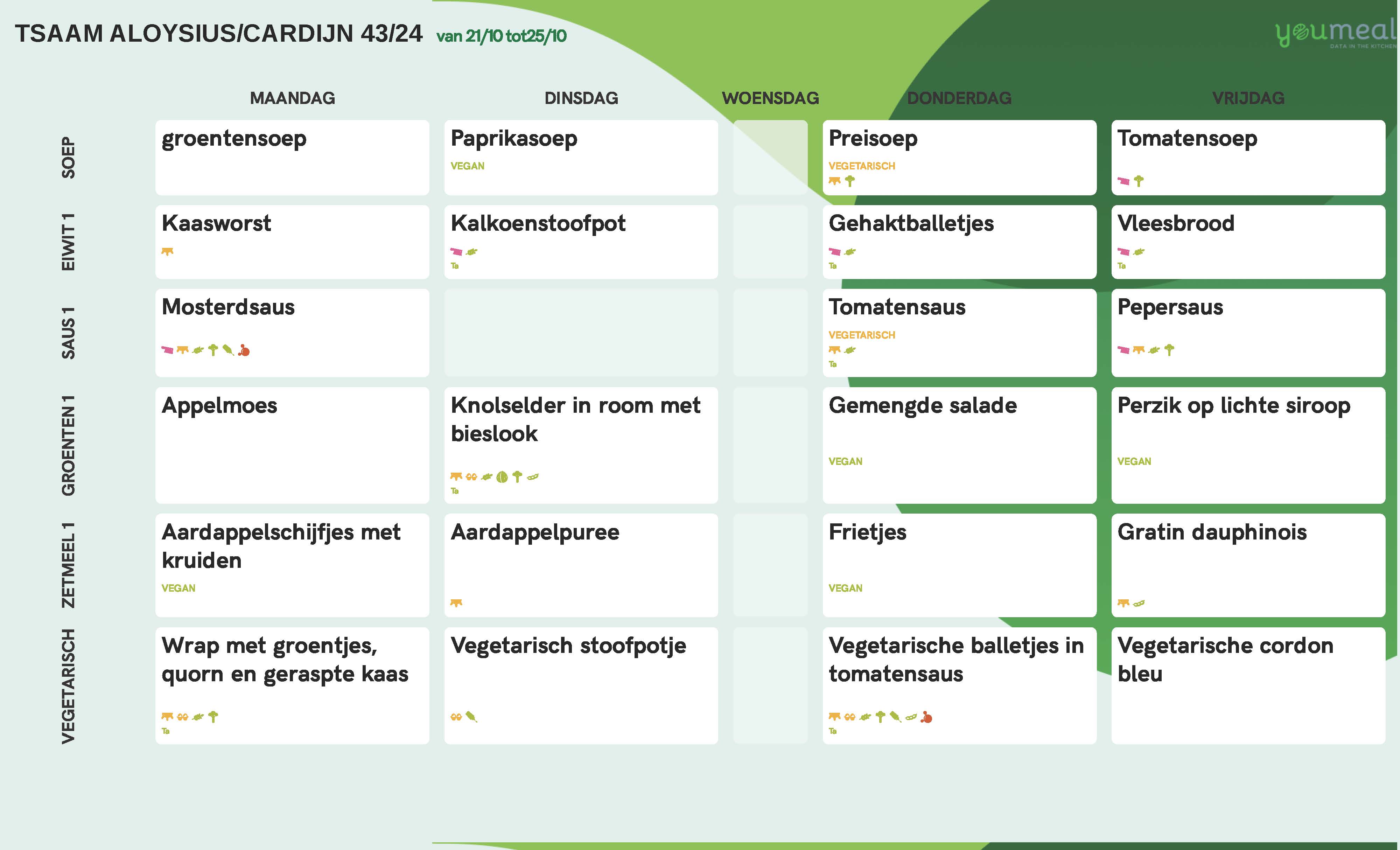 Schoolmenu week 43